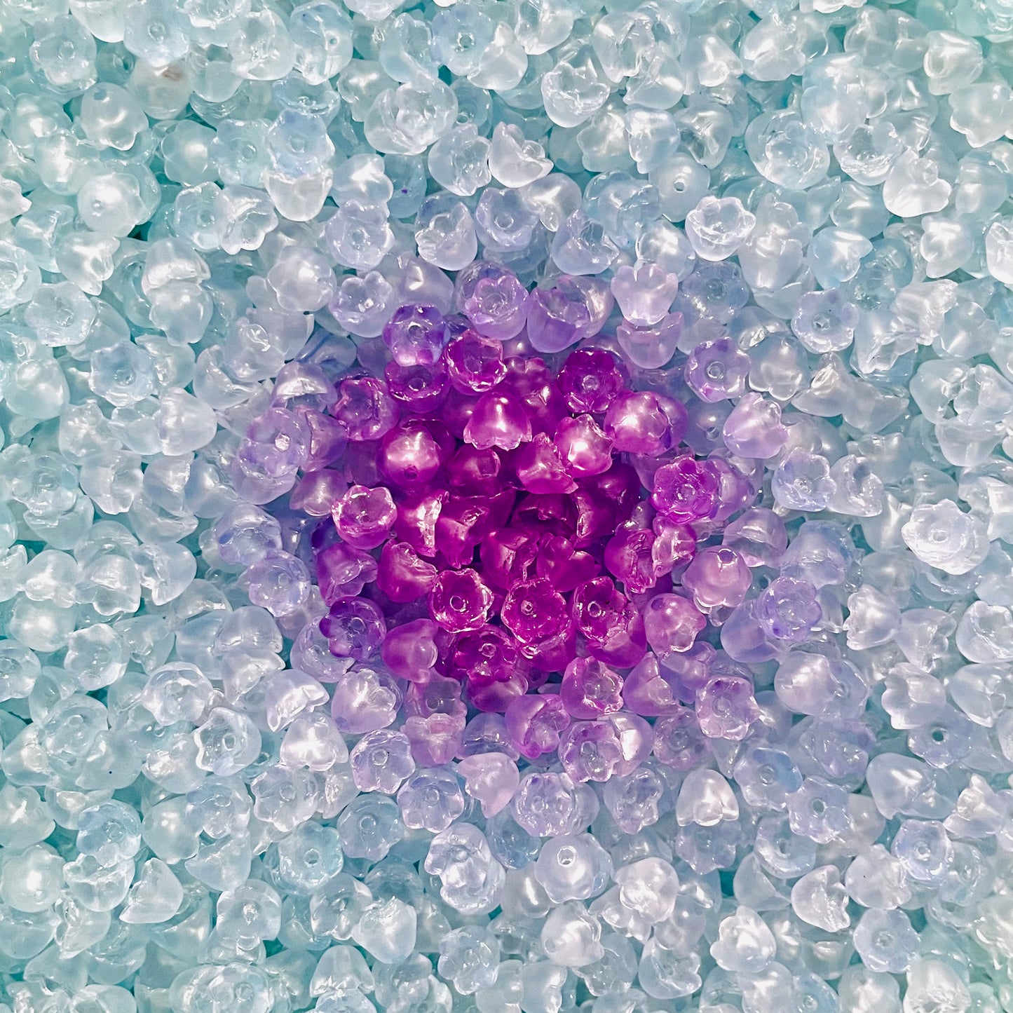 new·「ガラスミニスズラン」4mm*6mm＆UV光変